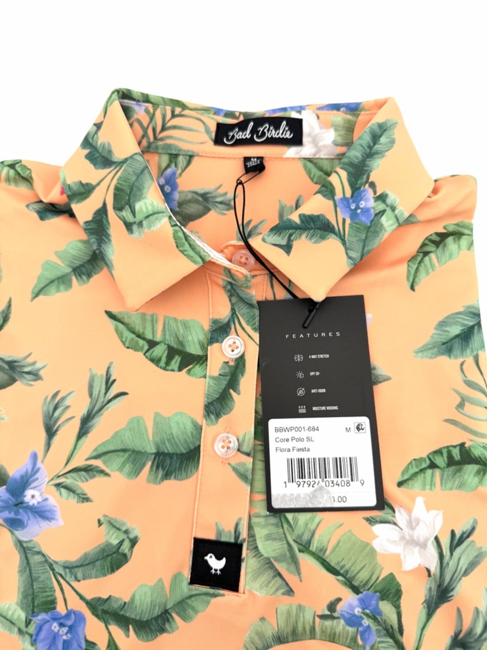 NWT New Bad Birdie Women's Sleeveless Core Golf Polo Shirt Medium M Top Tennis - Picture 3 of 3